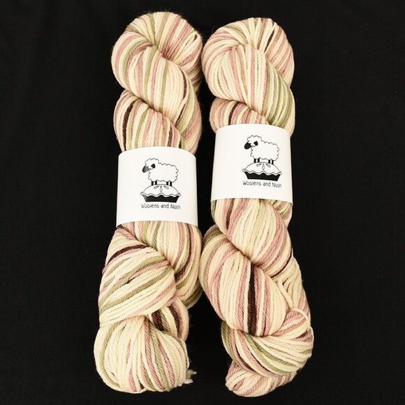Woolens And Nosh DK Weight Yarn 2 Skeins SW Merino Hand Dyed Half Past Nude